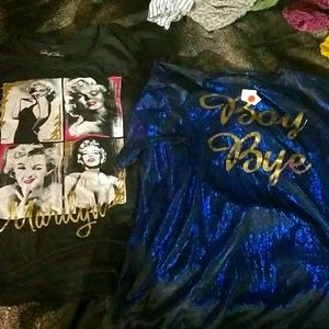2 plus size graphic tees